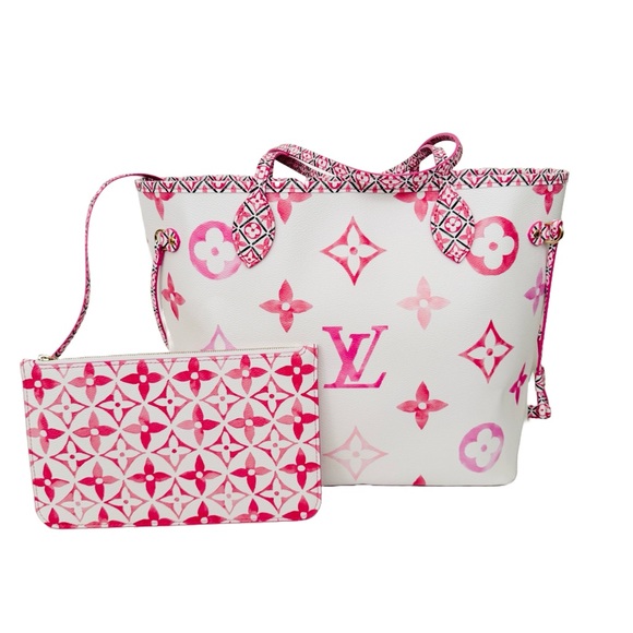 Louis Vuitton By the Pool Monogram Giant Neverfull MM Tote Rose Pink M22980 - Picture 5 of 16